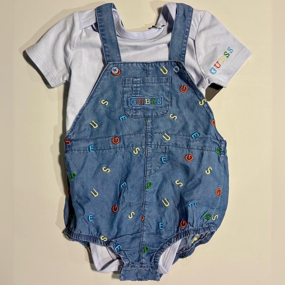 Guess Boys’ Denim Bubble Romper & Onesie